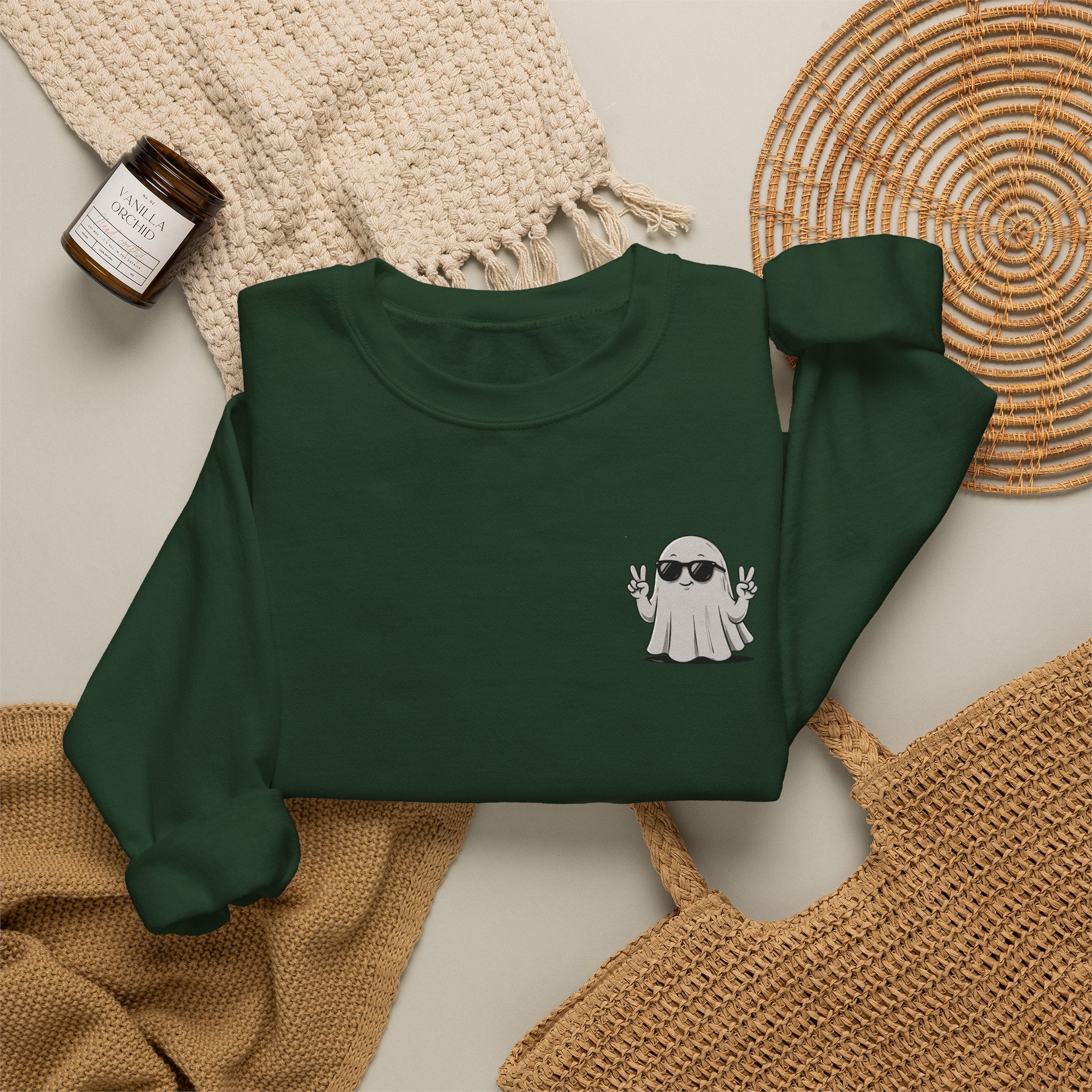 Boo-jee Ghost Sweatshirt — "Boo-jee Not Spooky, Just Expensive" Halloween Crewneck