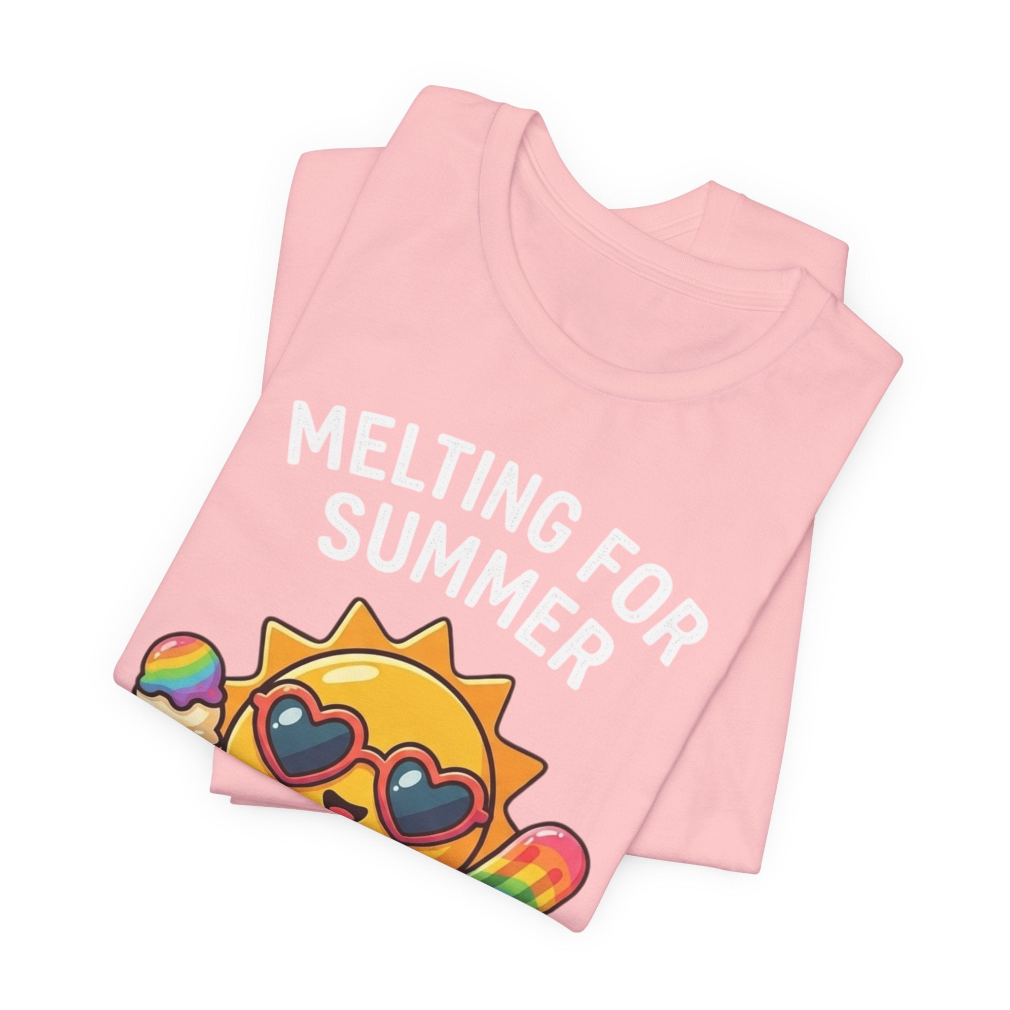 Melting for Summer Tee — "Don't Be a Brain Freeze" Cute Sun Ice Cream T-Shirt
