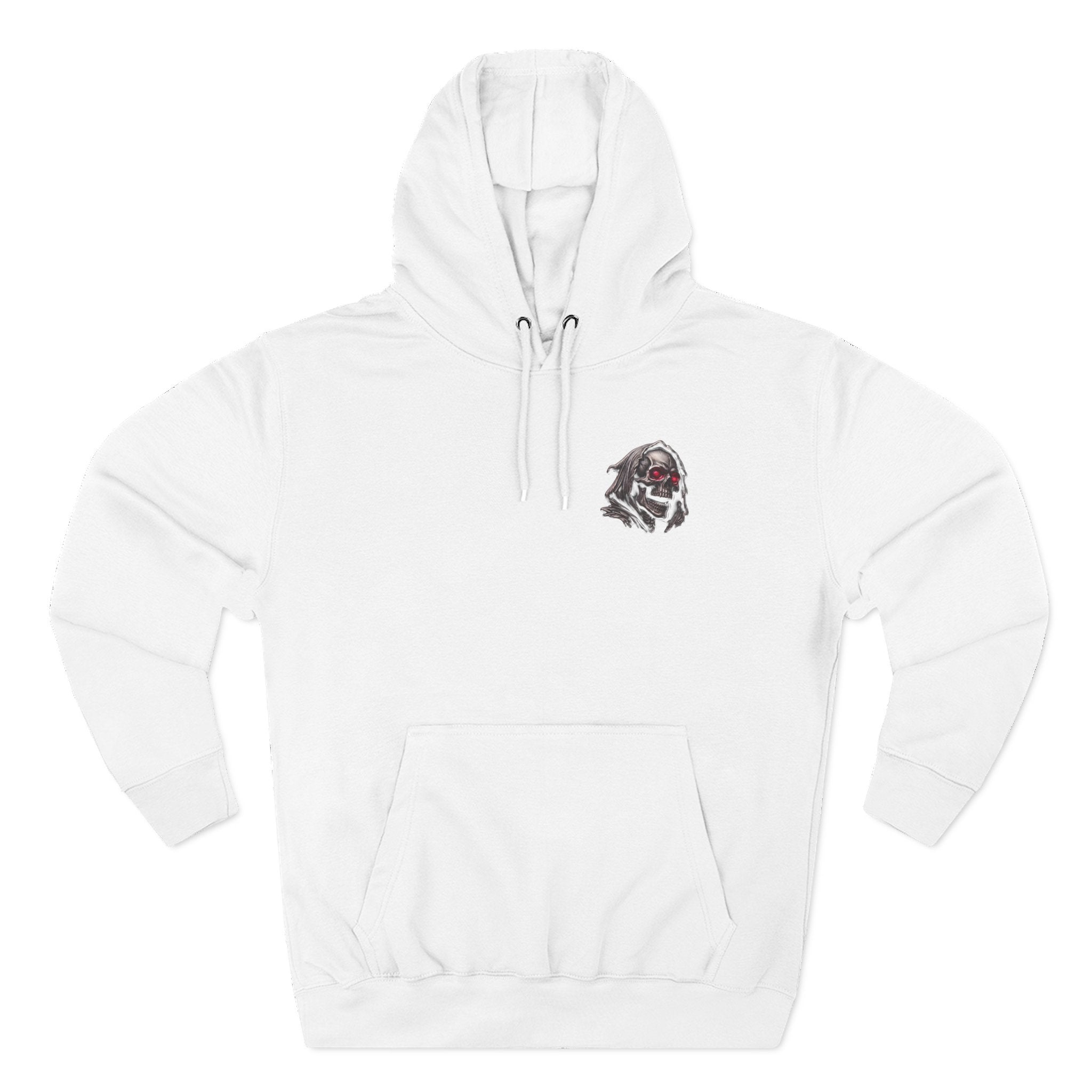 Grim Reaper Hoodie — “I’m Not Here to Make Friends” Graphic Fleece Hoodie