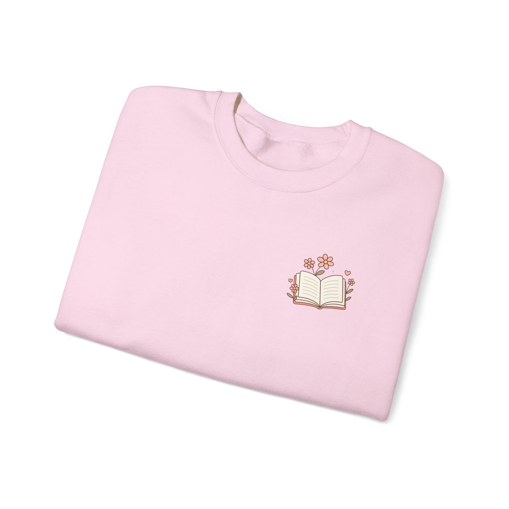 Book Lover Sweatshirt — “Fill Life with Color One Page at a Time” Crewneck