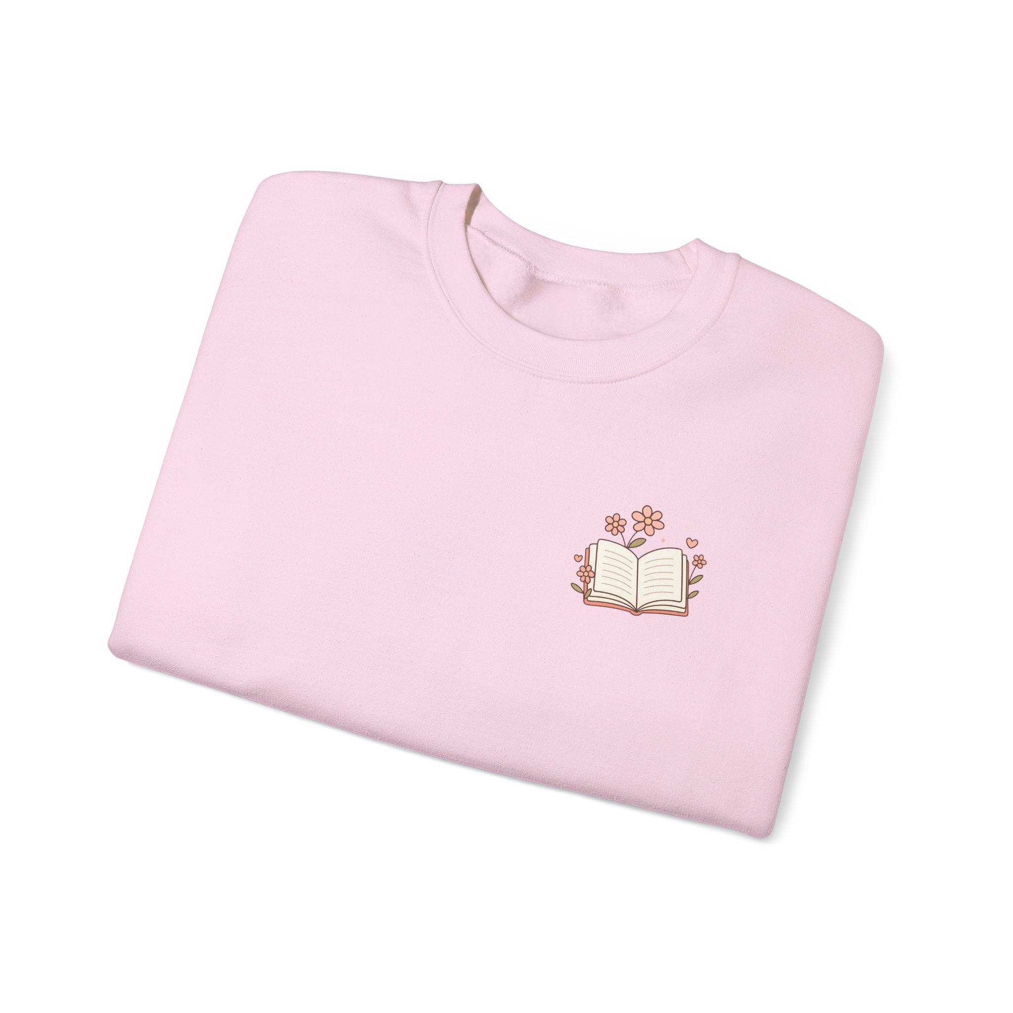 Book Lover Sweatshirt — “Fill Life with Color One Page at a Time” Crewneck