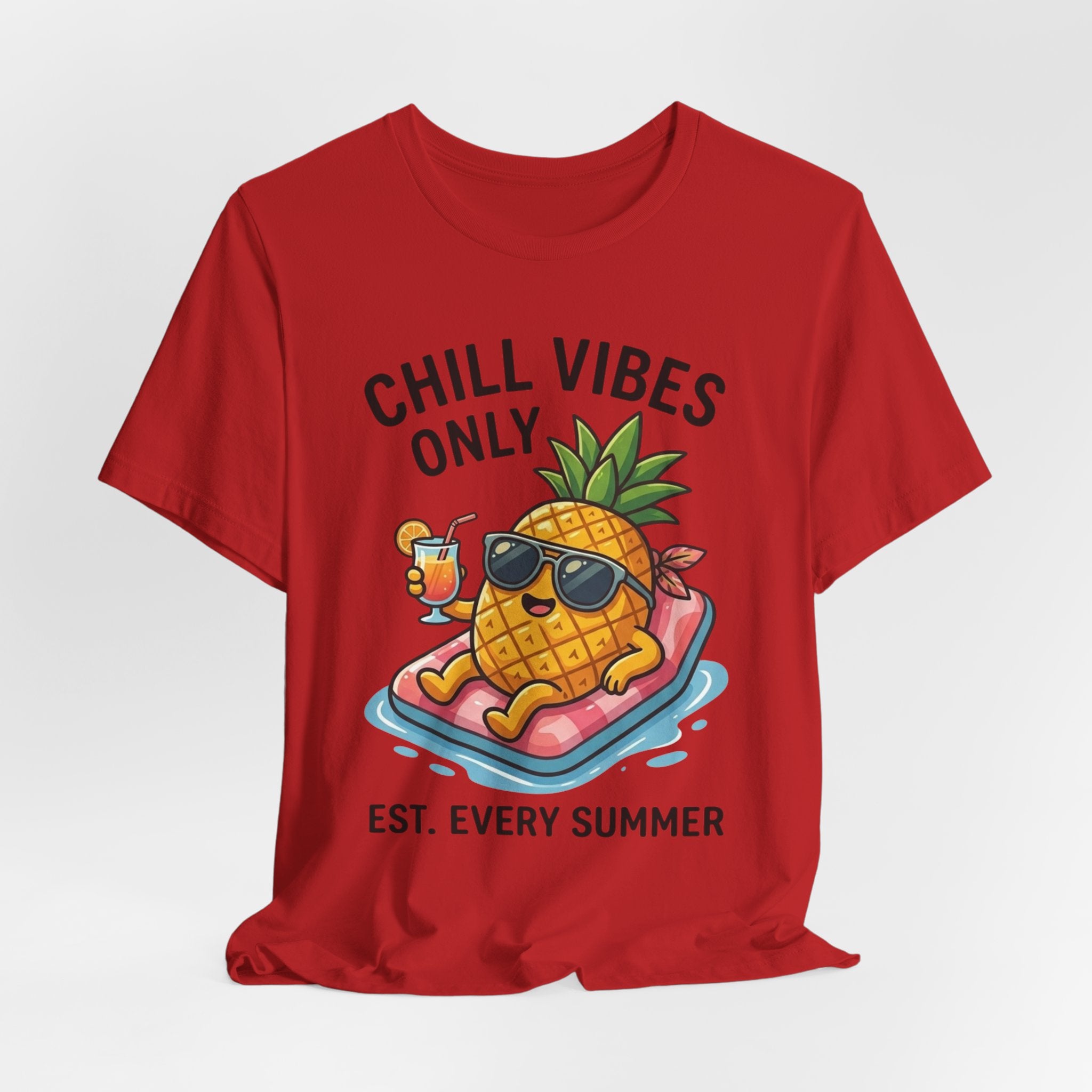 Chill Vibes Only Pineapple Tee — Summer Vacation Graphic T-Shirt