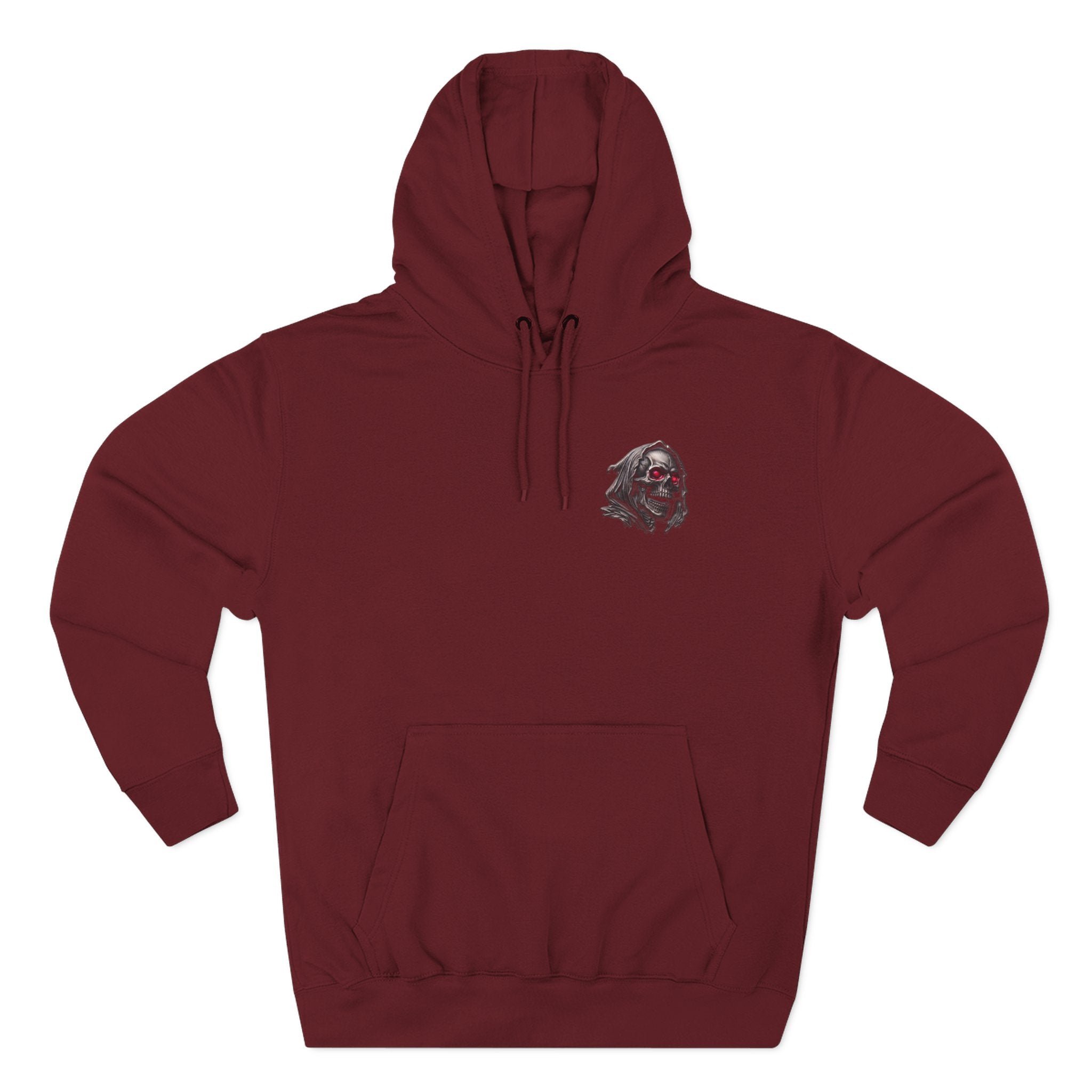 Grim Reaper Hoodie — “I’m Not Here to Make Friends” Graphic Fleece Hoodie