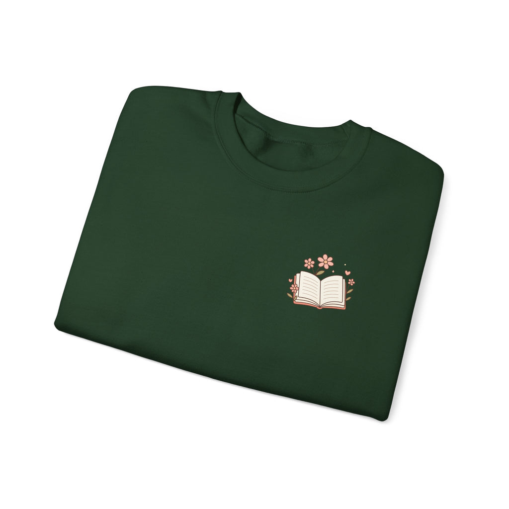 Book Lover Sweatshirt — “Fill Life with Color One Page at a Time” Crewneck