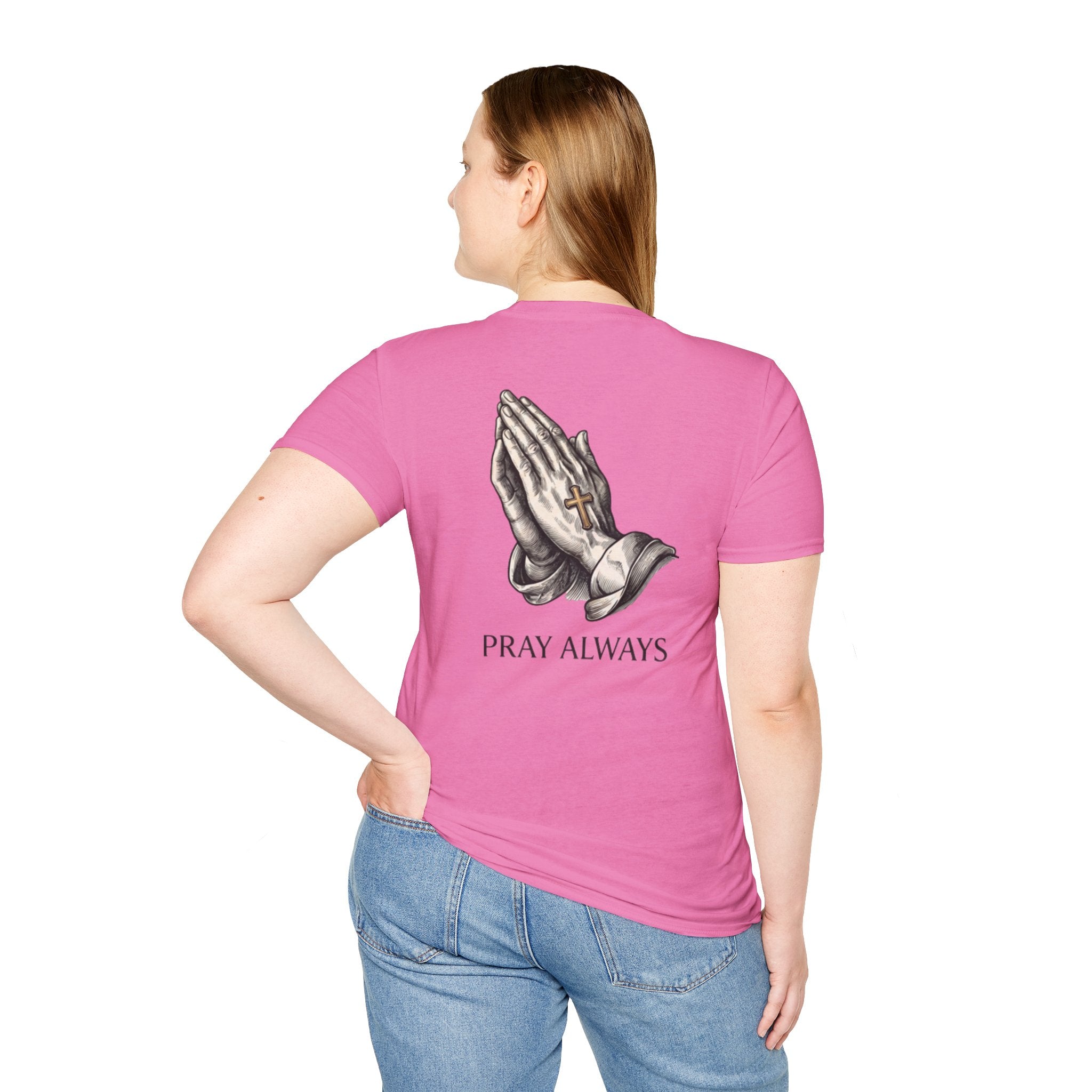 Prayer Hands T-Shirt — "Pray Always" Christian Faith Tee
