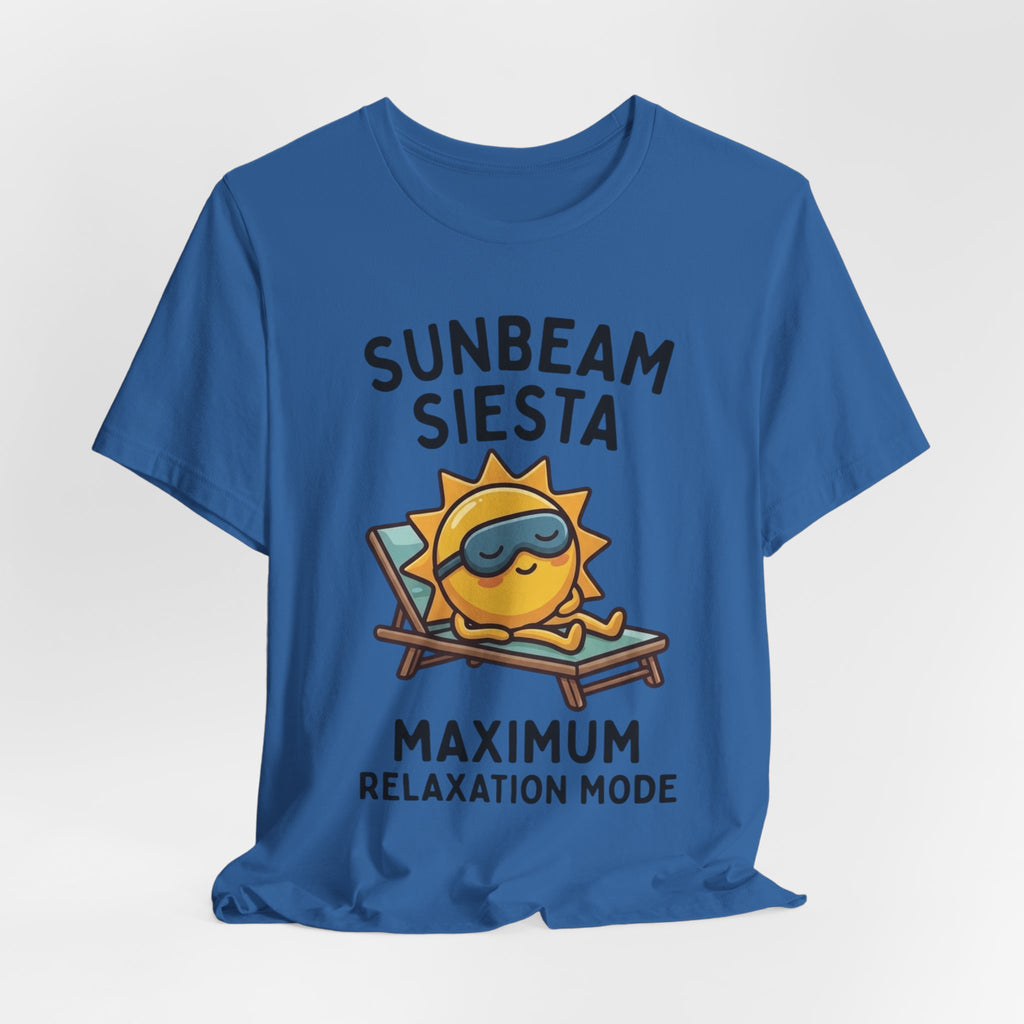 Sunbeam Siesta T-Shirt — "Maximum Relaxation Mode" Cute Sun Lounger Tee