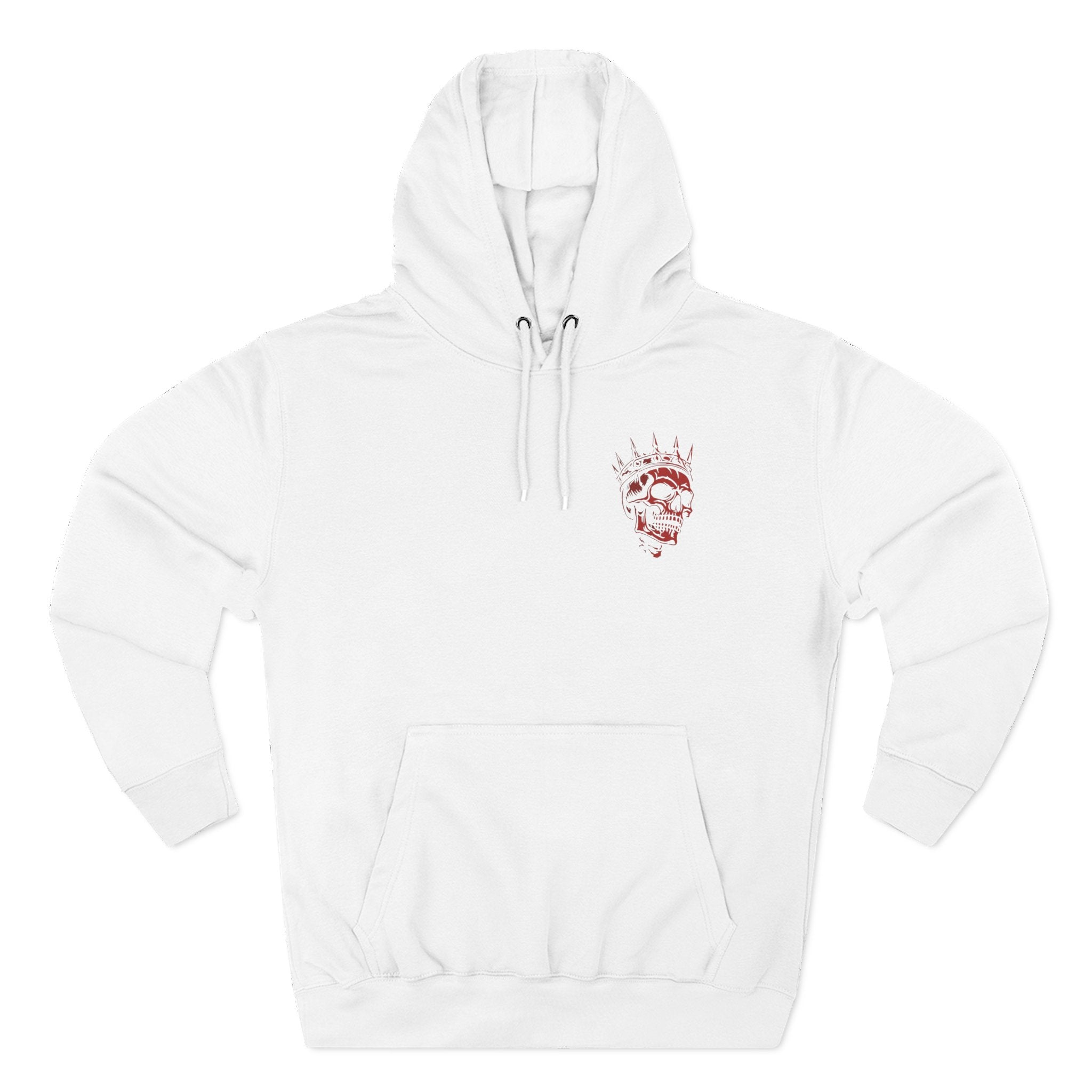 King of the Night Hoodie — Gothic Skull Crown Fleece Pullover