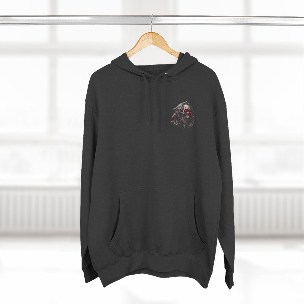 Grim Reaper Hoodie — “I’m Not Here to Make Friends” Graphic Fleece Hoodie