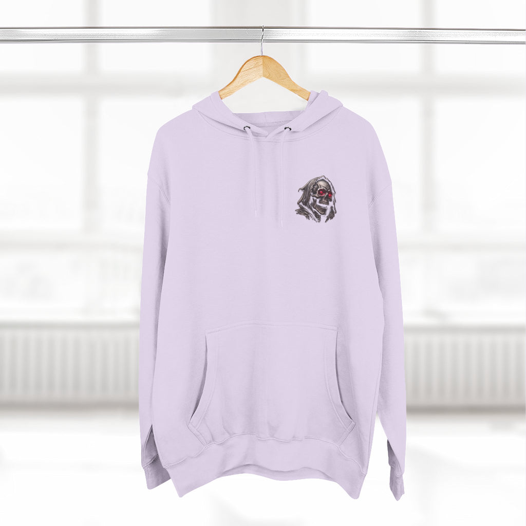Grim Reaper Hoodie — “I’m Not Here to Make Friends” Graphic Fleece Hoodie