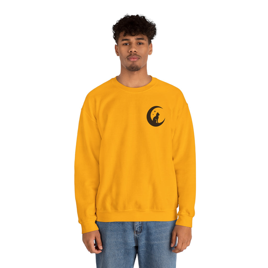 Stay Spooky Sweatshirt – Halloween Cat Moon Graphic Crewneck