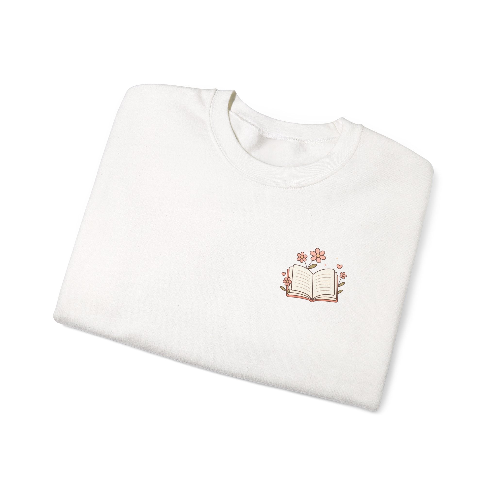 Book Lover Sweatshirt — “Fill Life with Color One Page at a Time” Crewneck