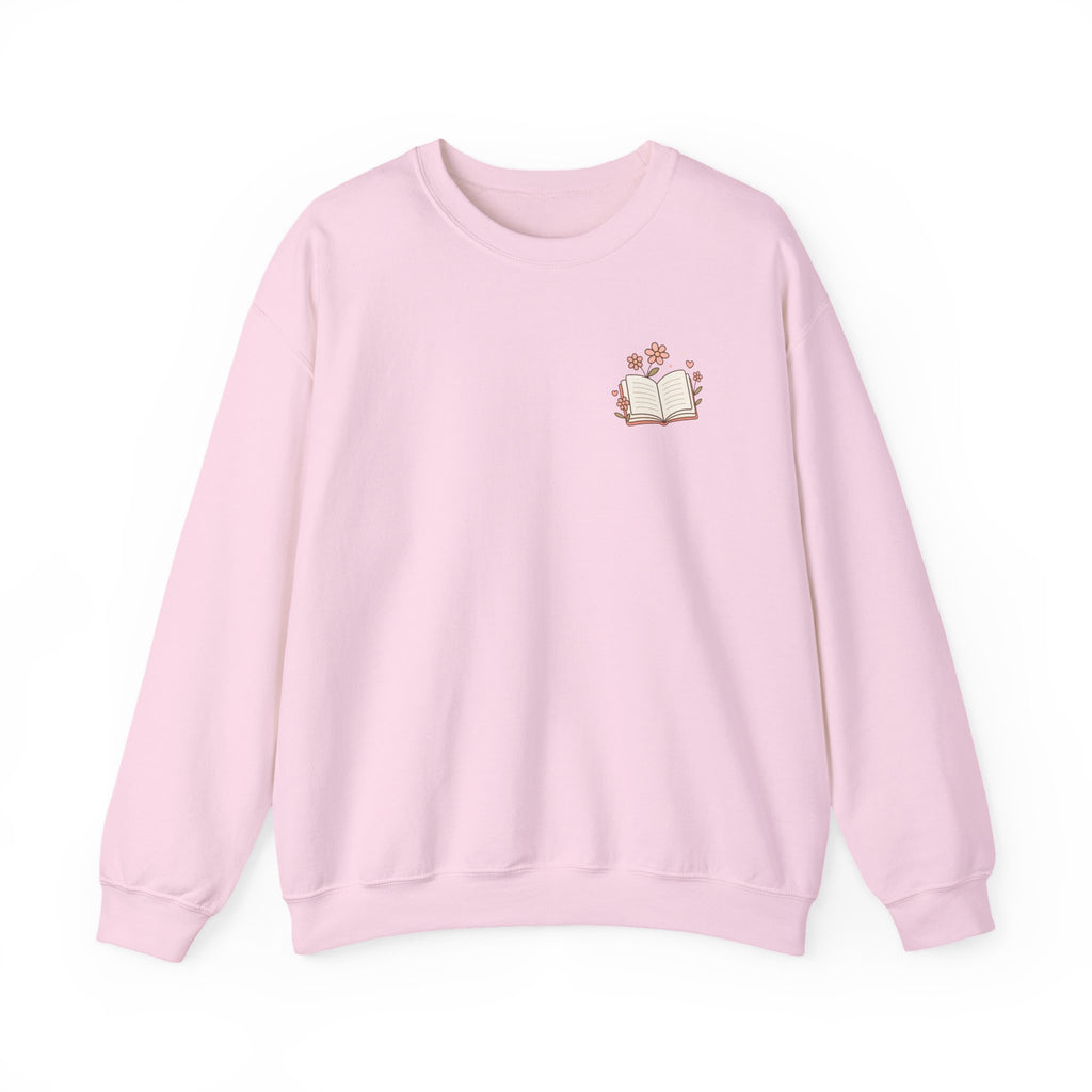 Book Lover Sweatshirt — “Fill Life with Color One Page at a Time” Crewneck