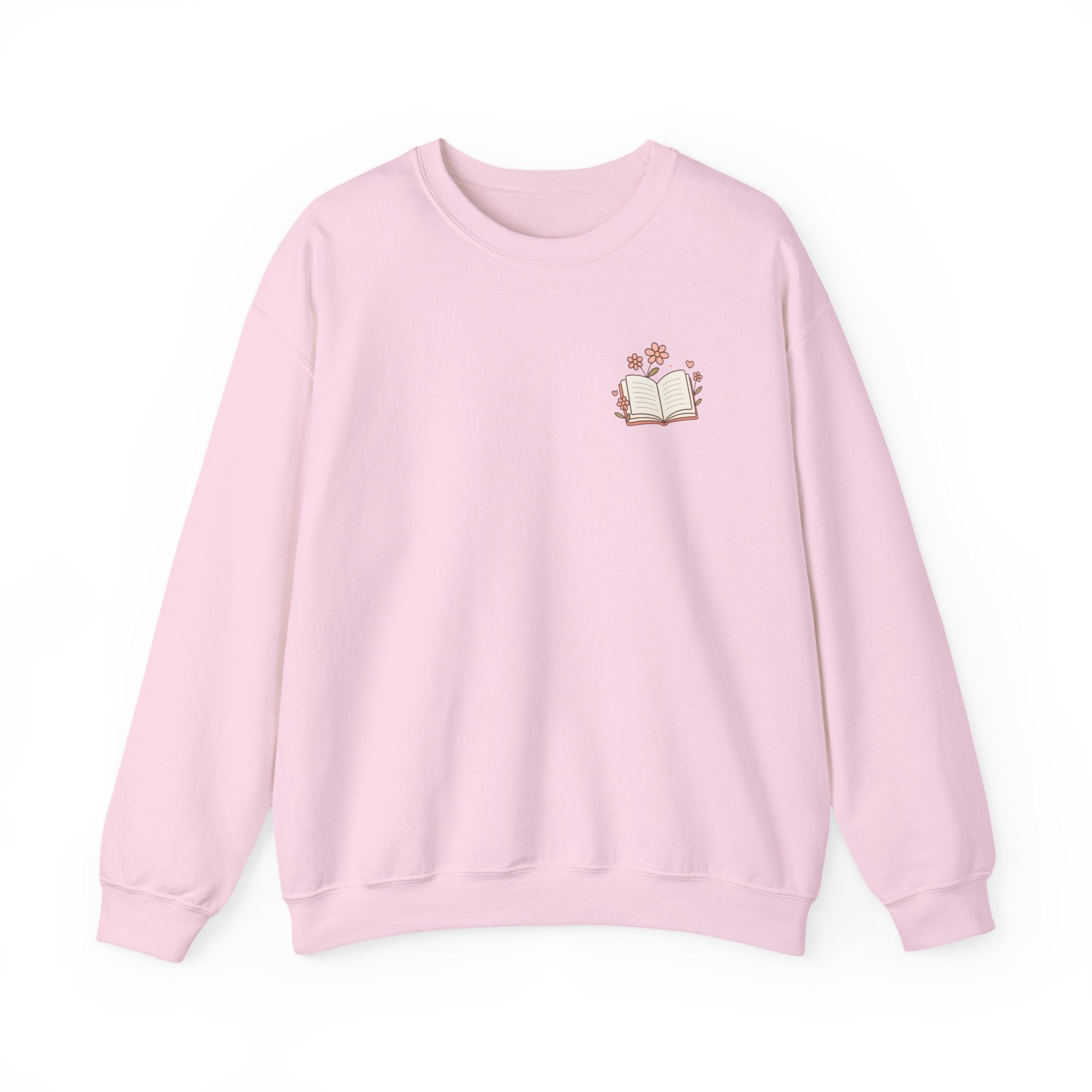Book Lover Sweatshirt — “Fill Life with Color One Page at a Time” Crewneck