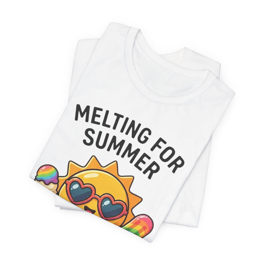 Melting for Summer Tee — "Don't Be a Brain Freeze" Cute Sun Ice Cream T-Shirt