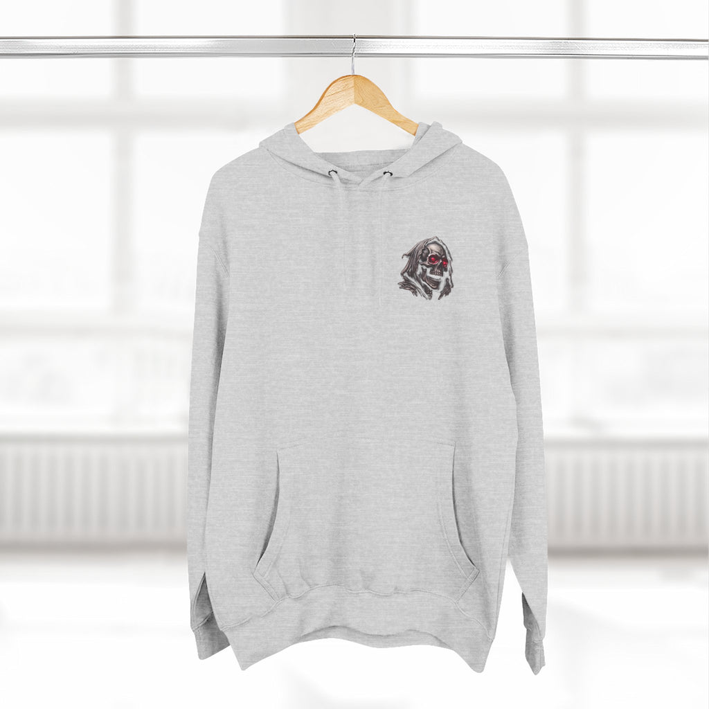 Grim Reaper Hoodie — “I’m Not Here to Make Friends” Graphic Fleece Hoodie